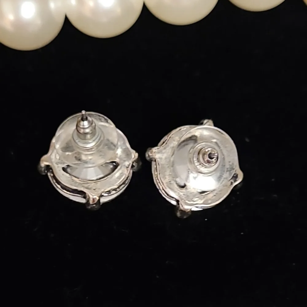 Set of 3 Large Crystal Stud Earrings